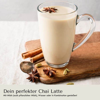 Die richtige Zubereitung für deinen perfekten Chai Latte mit Milch, pflanzlicher Milch, Wasser oder in Kombination
