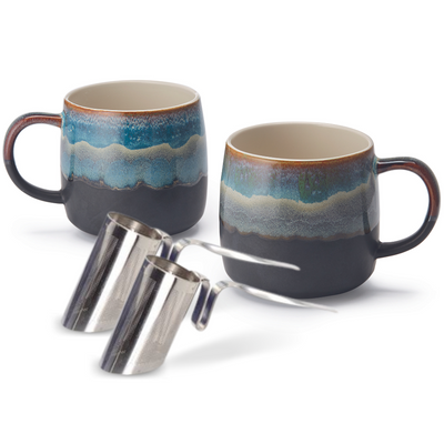 Jumbo Keramik Tasse & Sieb
